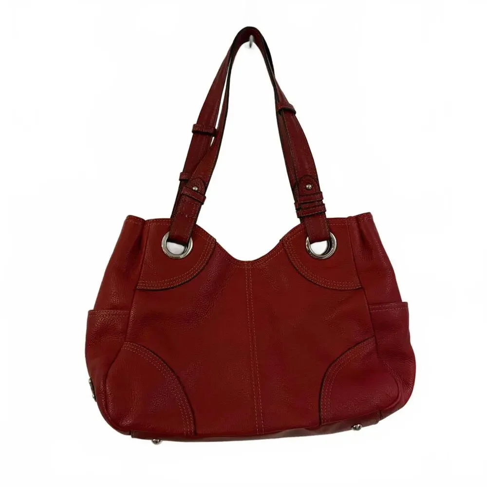 TIGNANELLO‎ Red Leather Hobo Satchel/Bag Luxury Y2K CabinCore